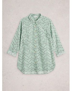 White Stuff Sophie Longline Shirt - Green