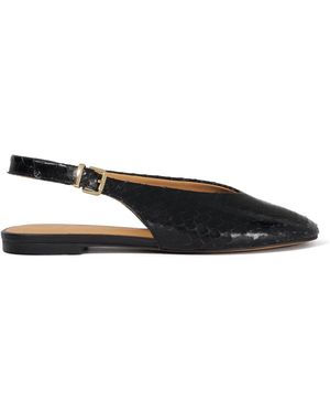 Dune Leather Honora Ballet Suede Pumps - Black