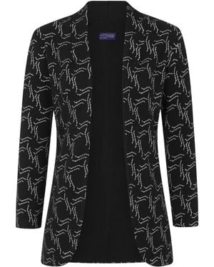 Hot Squash 3/4 Sleeve Stretch Blazer - Black