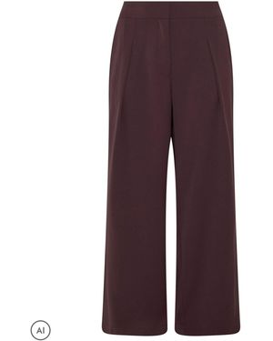 Evans Pleated Front Trousers - Purple