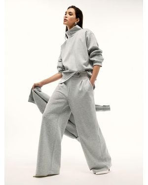 River Island River Island Marl Tailored Interlock Pants - White