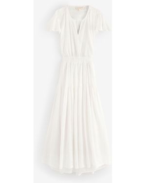 Raffya Candice Jaquard Dress - Weiß