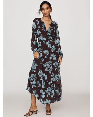 Anthropologie The Somerset Maxi Dress: Long-Sleeve Chiffon Edition - White