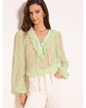 Lipsy Ruffle Blouse - Natural