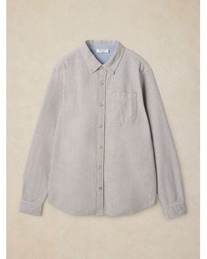 White Stuff Bruton Cotton Stripe Shirt - Gray
