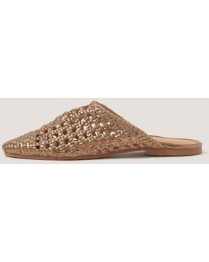 Monsoon Bella Braided Leather Slipper Sandals - Natural