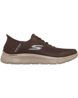 Skechers Go Walk Flex Hands Up Shoes - Brown