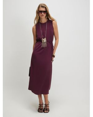 River Island Cupro Sleeveless Maxi Dress - Purple