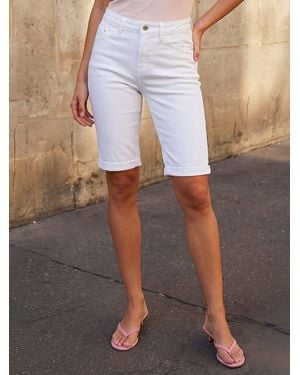 Roman Essential Knee Length Shorts - White