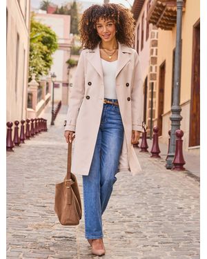 Sosandar Cinched Waist Trench Coat - Brown