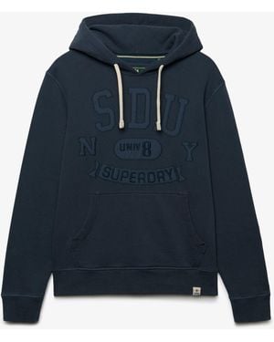Superdry Tonal Applique Hoodie - Blue