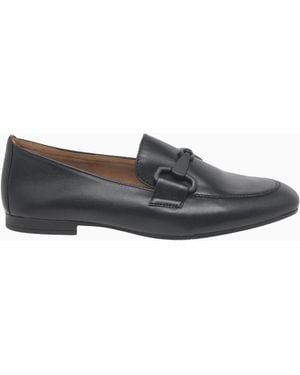 Gabor Jangle Leather Loafer Shoes - Grey