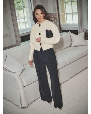 Lipsy X Gemma Owen Premium Wide Leg Tailored Pants - Black