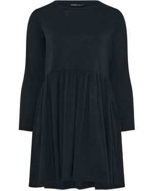 Yours Curve Basic Peplum Dress - Blue