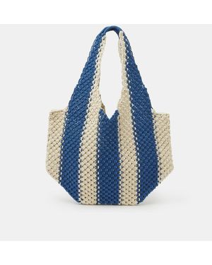 Accessorize Macrame Tote Bag - Blue