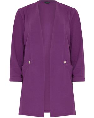 M Com Textured Jersey Jacket - Purple