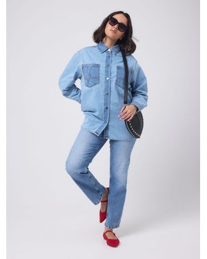 Scamp & Dude Relaxed Denim Shirt - Blue
