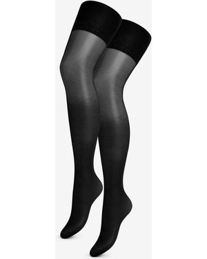 Pretty Polly 20 Denier Bodyshaping Transparente Longline-Strumpfhosen 2 Packung - Schwarz
