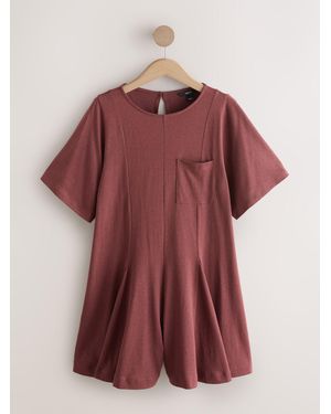 Next Rust Jersey Short Sleeve Romper - Red
