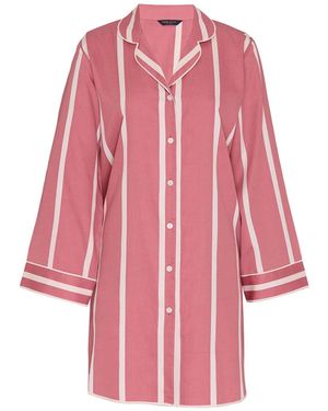 Fable & Eve Printed Stripe Nightshirt - Pink