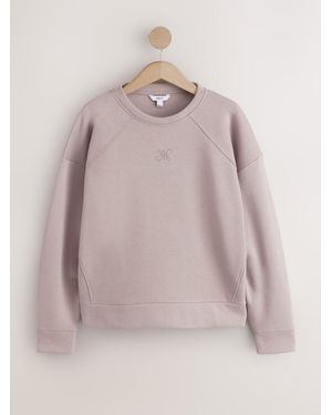 Next Mocha Crew Neck Logo Sweatshirt - Pink