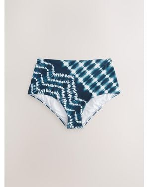 Next Tie Dye High Waist Print Bikini Bottoms - Blue