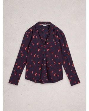 White Stuff Annie Jersey Shirt - Purple