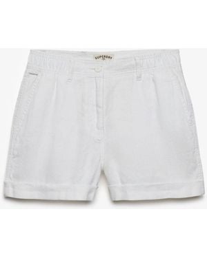 Superdry Mid Rise Shorts - White