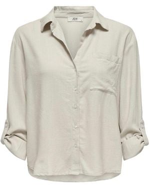Jdy Linen Mix Relaxed Shirt - White