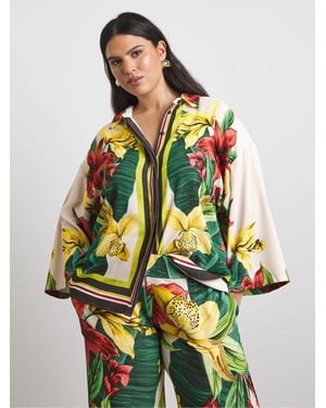 Joanna Hope Printed Relaxed Shirt - White
