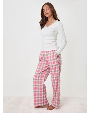 Threadbare Cotton Long Sleeve Pajamas Set - Pink