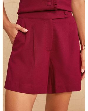 Love & Roses Tailored Linen Look Shorts