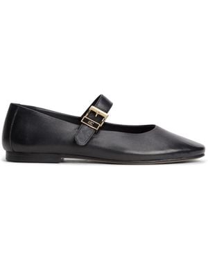 Tommy Hilfiger Leather Buckle Mary Jane Ballerinas - White