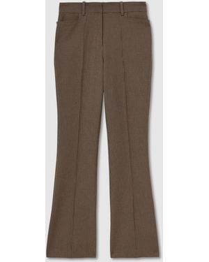 Reiss Neutral Gabi Flared Suit Pants - Brown