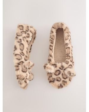 Next Ballet Print Slippers - Natural