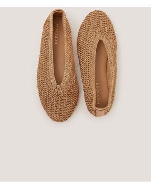 Monsoon Alma Knitted Ballet Flats - Natural