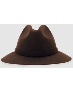 Reiss Holly Wool Fedora - Black