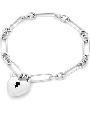 Dinny Hall Dinny Hall My World Padlock Heart Chain Bracelet - Metallic