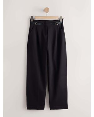 Next N. Premium Heavyweight Ponte Barrel Leg Pants - Black