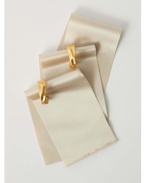 Reiss Tone Halle Sculpted Hoop Earrings - Natural