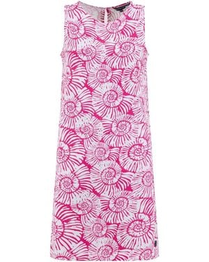 Weird Fish Adenea Printed Jersey Shift Dress - Pink