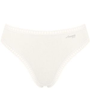 Sloggi High Leg Go Crush Knickers 3 Pack - White