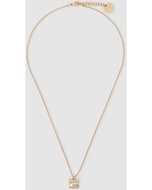 Reiss Tone Zoe Square Pendant Necklace - White
