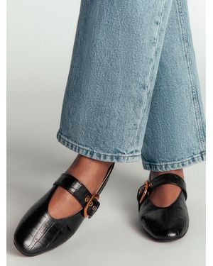 Boden Kylie Flat Buckle Mary Janes Shoes - Blue