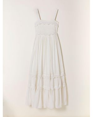 FatFace Fatface Clara Petite Dobby Midi Dress - Natural