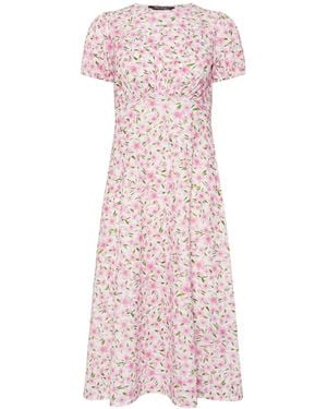 PixieGirl Petite Empire Midi Dress - Pink