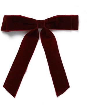 Aela Velvet Hair Bow - Brown