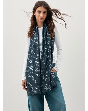 Next Leopard Foil Lightweight Scarf - Blue