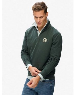 Superdry Athletic Sd Co Half Zip Sweatshirt - Green