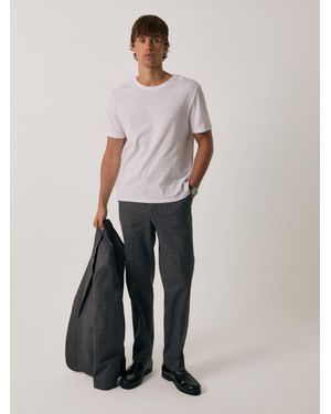 Threadbare Tailored Fit Regular Suit Pants - White